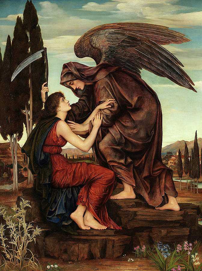 死亡天使`The Angel of Death by Evelyn De Morgan