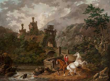 受惊的种马`The startled stallion (1797) by Charles Townley
