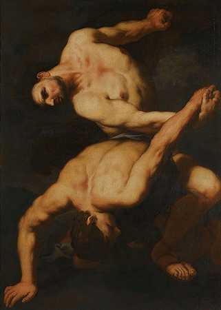 赫拉克勒斯和卡库斯`Hercules And Cacus by Antonio Zanchi