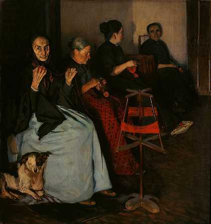 工作`Work (ca. 1903) by Juan Téllez Hellín
