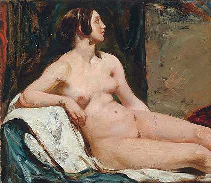 女性裸体`Female nude by William Etty