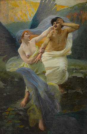 慈悲天使`Angel of Mercy by Gaston Charpentier-Bosio