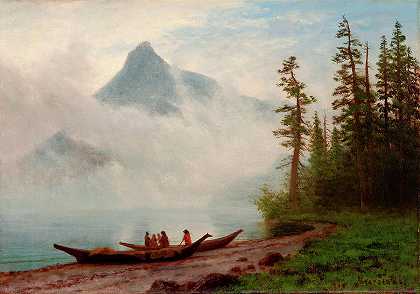阿拉斯加州`Alaska by Albert Bierstadt