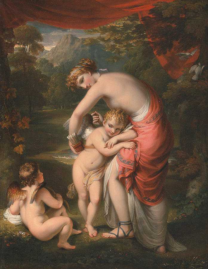 维纳斯与丘比特`Venus and Cupid by Henry Howard