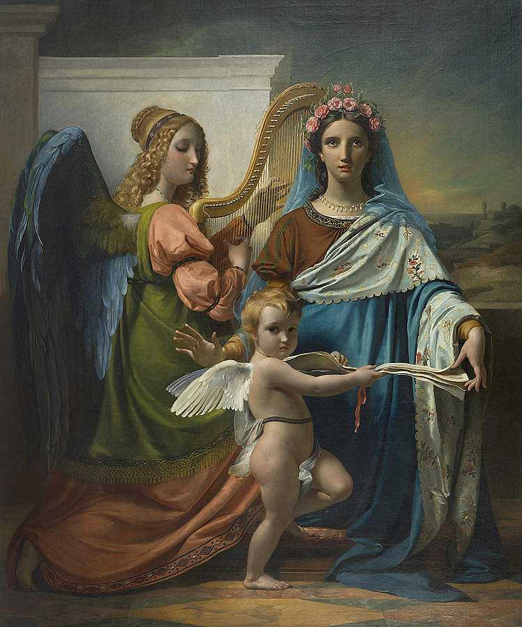 罗马圣塞西莉亚`Saint Cecilia of Rome by Francesco Hayez