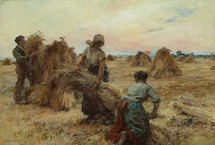 收割者`The Harvesters (1888) by Léon Augustin Lhermitte