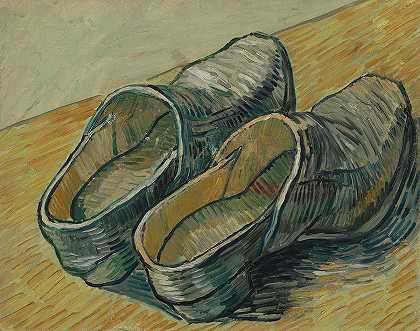 一双皮鞋`A Pair of Leather Clogs by Vincent van Gogh