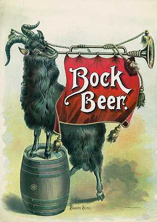 博克啤酒，班纳博克`Bock beer, banner Bock (1894) by Rode & Brand