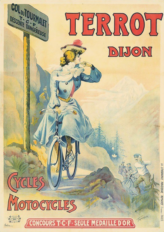摩托车`Cycles Motocycles (ca 1902) by Nicolas Tamagno
