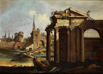 罗马废墟随想曲`Roman ruinen Capriccio by Giovanni Battista Cimaroli