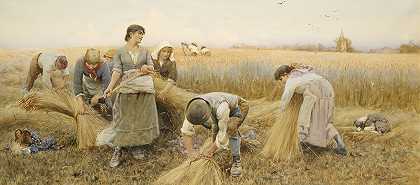 金色的谷物`The Golden Grain (1885) by Thomas James Lloyd