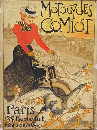 摩托车Comiot`Motocycles Comiot (1899) by Théophile Alexandre Steinlen