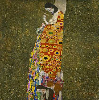 希望二`Hope II by Gustav Klimt