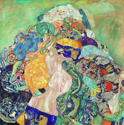 婴儿摇篮`Baby-Cradle by Gustav Klimt