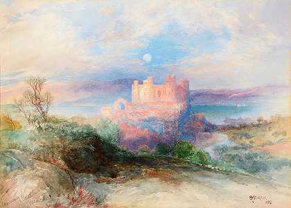 康威城堡`Conway Castle by Thomas Moran