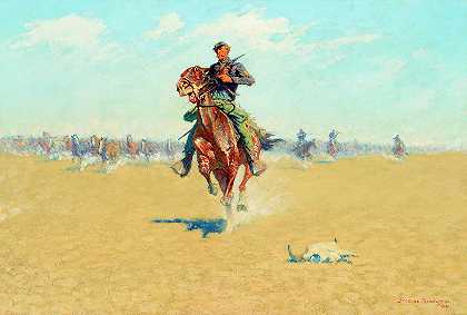砍掉小马群`Cutting Out Pony Herds by Frederic Sackrider Remington