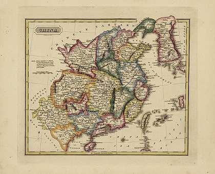 中国古董地图`Antique Map of China by Fielding Lucas