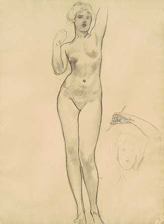 阿佛洛狄忒的研究阿芙罗狄蒂和厄洛斯`Studies of Aphrodite for ;Aphrodite and Eros (1919~1920) by John Singer Sargent