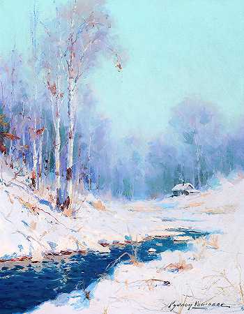 阿拉斯加冬季`Alaskan Winter by Sydney Mortimer Laurence