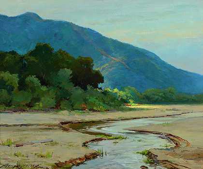 河湾`Bend in the River by Sydney Mortimer Laurence