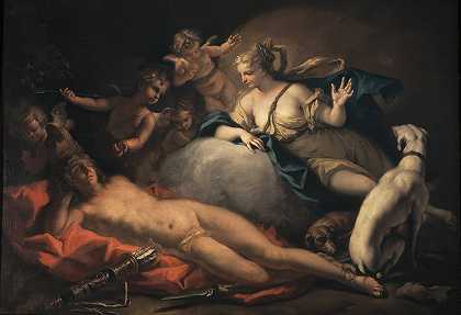 戴安娜和恩迪米恩`Diana and Endymion by Sebastiano Ricci