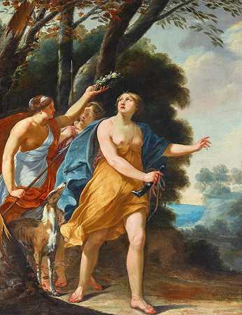 戴安娜和仙女`Diana and Nymphs (17th Century) by French School