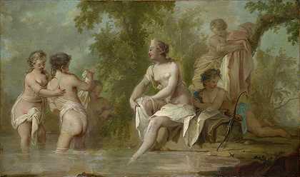 戴安娜之浴`The Bath of Diana (1753) by Johann Heinrich Keller II