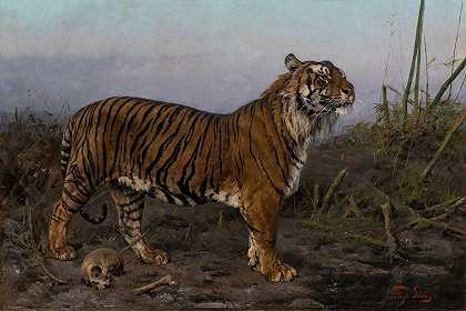 皇家老虎`Royal Tiger by Geza Vastagh