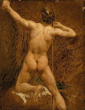 男性裸体`Male nude by William Etty