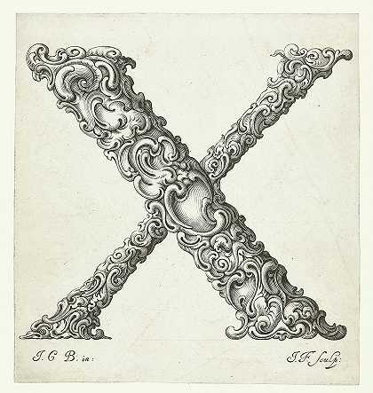 字母x`Letter x by Jeremias Falck