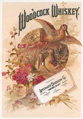 伍德科克威士忌`Woodcock whiskey (1882) by Wells & Hope Co.