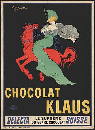克劳斯巧克力`Chocolat Klaus (1903) by Leonetto Cappiello