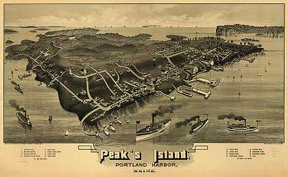 缅因州波特兰港匹克岛`Peak\’s Island, Portland harbor, Maine by Geo Walker