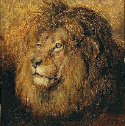 狮子头`Head of a Lion by Geza Vastagh