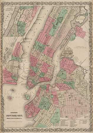 纽约市布鲁克林泽西市霍博肯`New York City, Brooklyn, Jersey City, Hoboken by Colton
