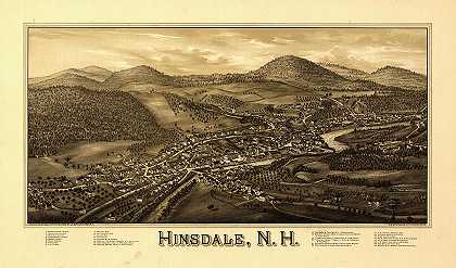 新罕布什尔州辛斯代尔。`Hinsdale, N.H. by Burleigh