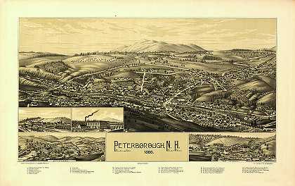 新罕布什尔州彼得伯勒。`Peterborough, N.H. by Burleigh