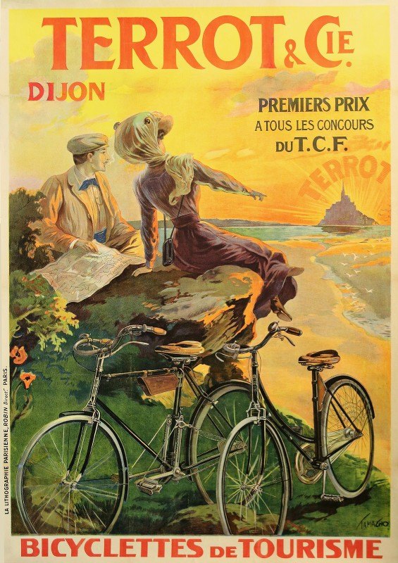 Terrot公司。第戎旅游自行车`Terrot And Cie. Dijon Bicyclettes De Tourisme (c.1900) by Nicolas Tamagno