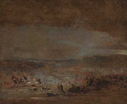 学习滑铁卢战役`Study for ;Battle of Waterloo by George Jones