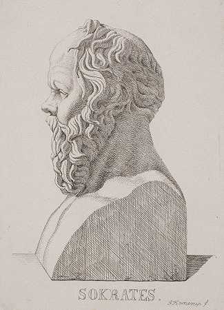 苏格拉底被捕`Buste Af Sokrates (1853 – 1854) by Jacob Kornerup