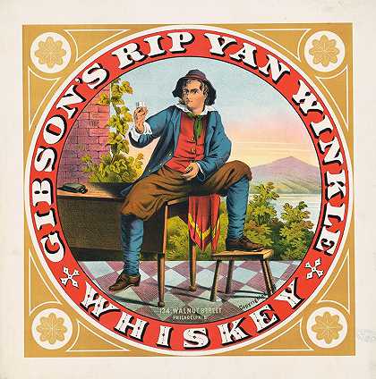 吉布森瑞普·凡·温克尔威士忌`Gibsons Rip Van Winkle whiskey (1882)