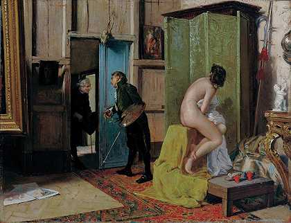 时机不对`The Wrong Moment (circa 1868) by Eduardo Zamacois y Zabala