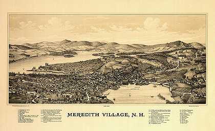新罕布什尔州梅雷迪斯村。`Meredith Village, N.H. by George Norris