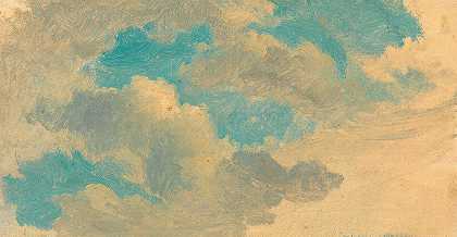 云研究`Wolkenstudie (ca. 1830–1840) by Friedrich August Matthias Gauermann