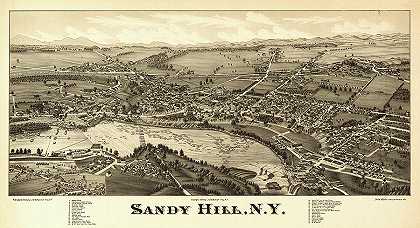纽约桑迪山。`Sandy Hill, N.Y. by Burleigh Litho
