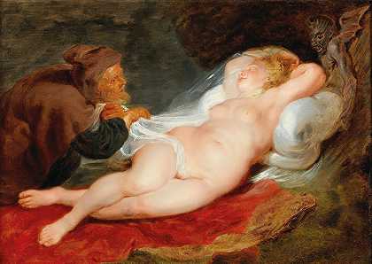 安吉丽卡与隐士`Angelica and the Hermit by Workshop of Peter Paul Rubens