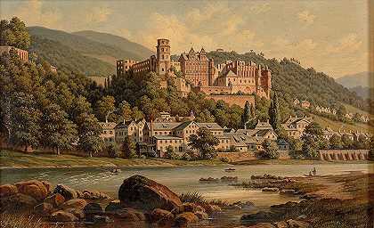 海德堡观`View of Heidelberg by Hubert Sattler