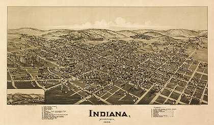 印第安纳州，宾夕法尼亚州，1900年`Indiana, Pennsylvania, 1900 by Fowler Thaddeus Mortimer