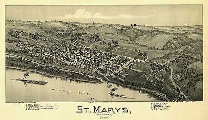 西弗吉尼亚州圣玛丽1899年`St. Mary\’s, West Virginia 1899 by Fowler Thaddeus Mortimer