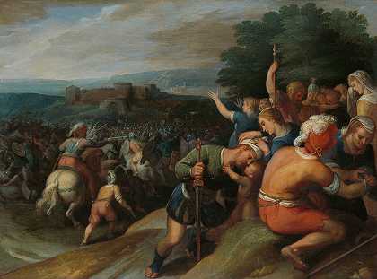 巴达维人在维特拉包围了罗马人`The Batavians Surround the Romans at Vetera (1600 ~ 1613) by Otto van Veen